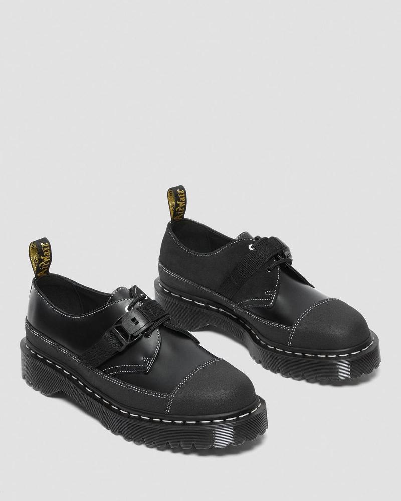 Zapatos Oxford Dr Martens 1461 Tech Made in England Hebilla Hombre Negros | MX 209SGL